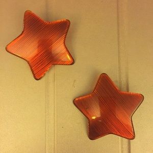 Vintage 80s Lucite Star Earrings